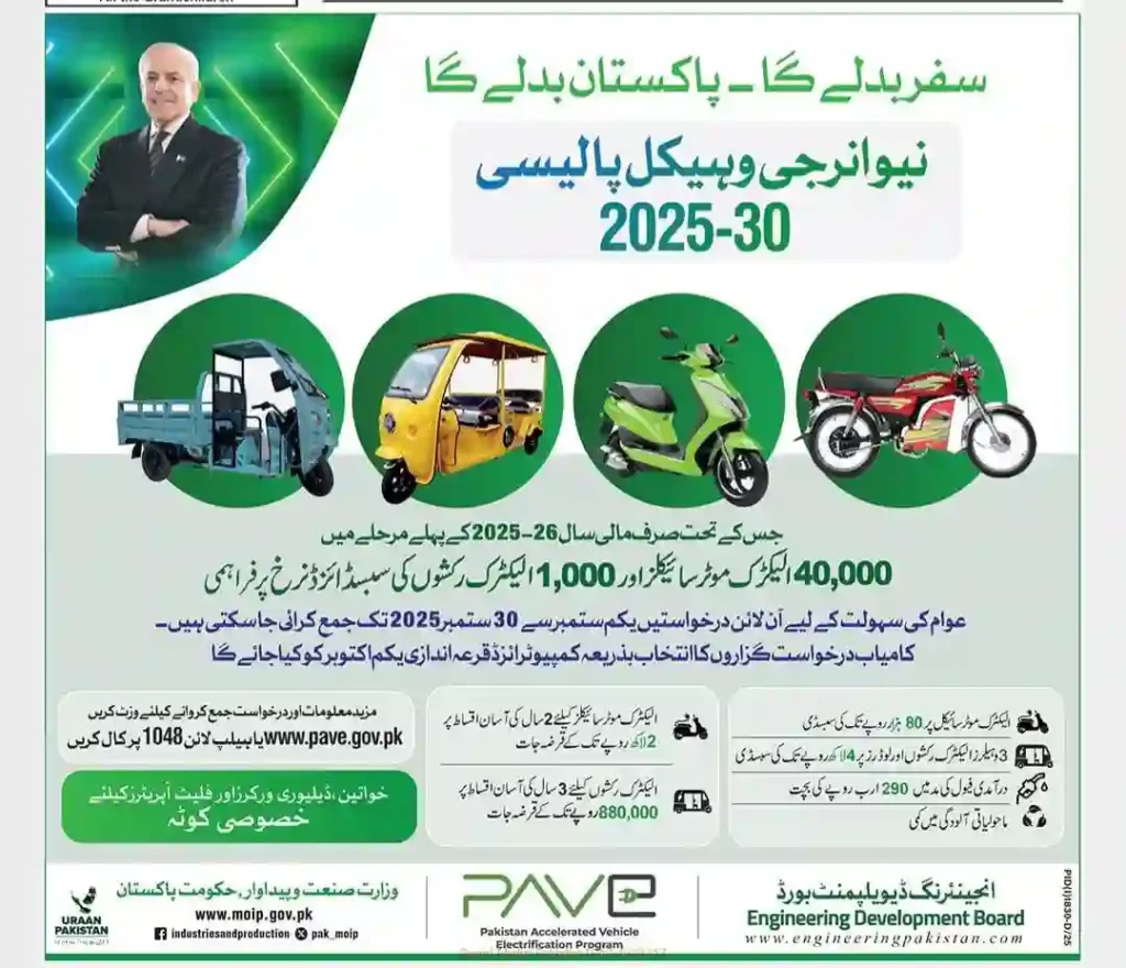 PAVE Pakistan EV Scheme 