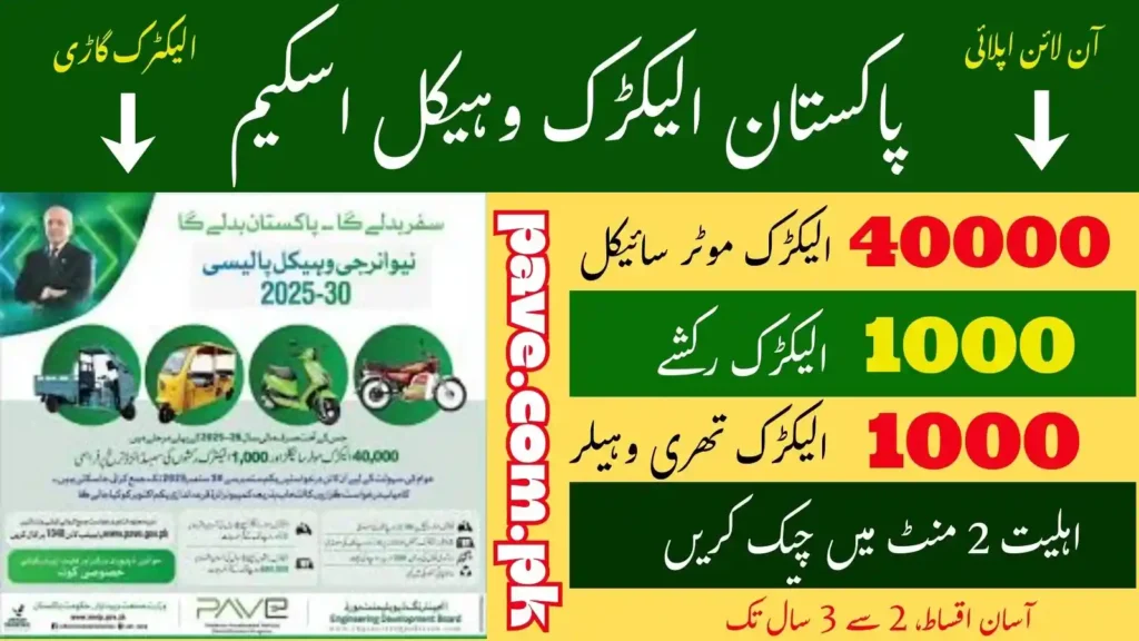 PAVE Pakistan Subsidy Portal 2025–30 | Pakistan Accelerated Vehicle Electrification Program 7 PAVE Pakistan Subsidy Portal