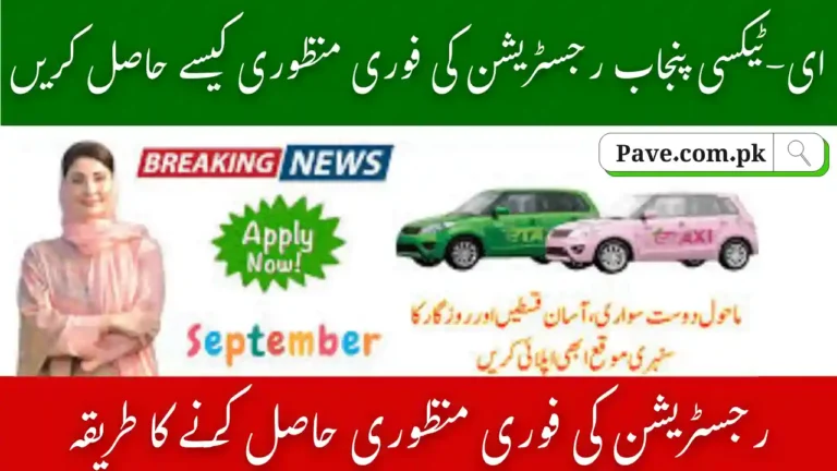 How to Get Quick Approval for e-Taxi Punjab Registration – September 2025 2 Quick Approval for e-Taxi Punjab