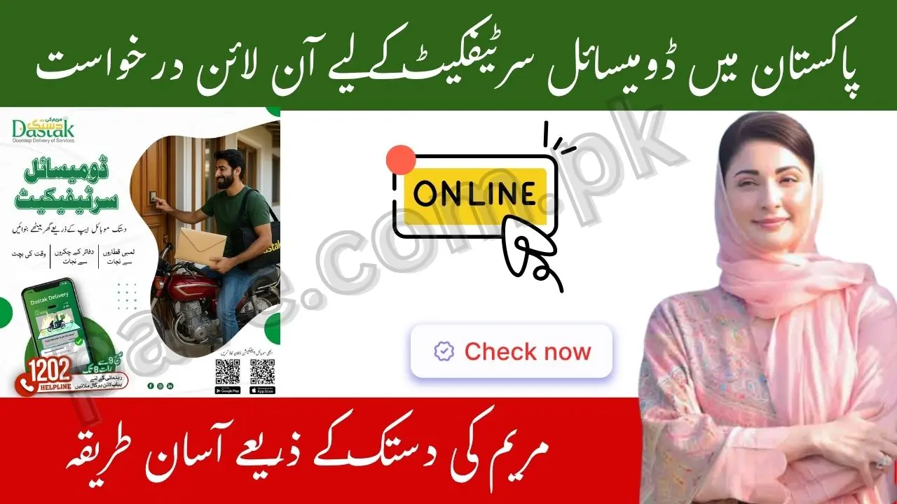 Apply for Domicile Certificate Online in Pakistan through Maryam Ki Dastak