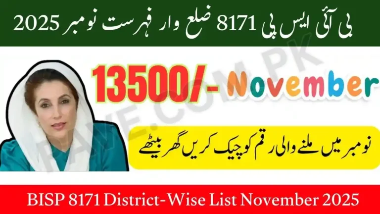 BISP 8171 District-Wise List November 2025 Latest Beneficiary Updates & Payment Details 2 BISP 8171 District-Wise List November 2025