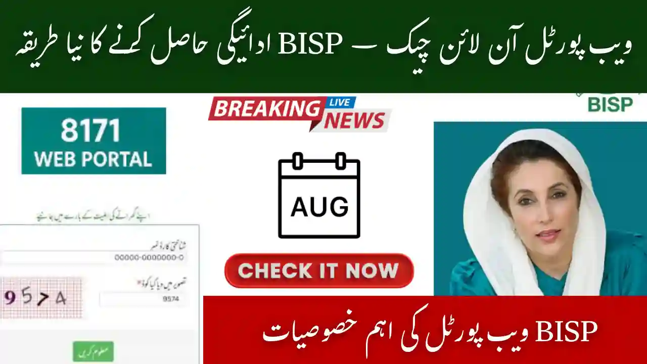 BISP Web Portal 8171 Online Check – Get payment into account 1 BISP Web Portal 8171 Online Check