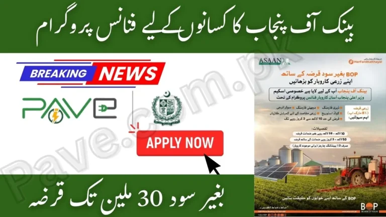 Bank of Punjab Interest-Free Loan 2025 – Solar Energy & Farming Projects 8 Bank of Punjab Interest-Free Loan 2025