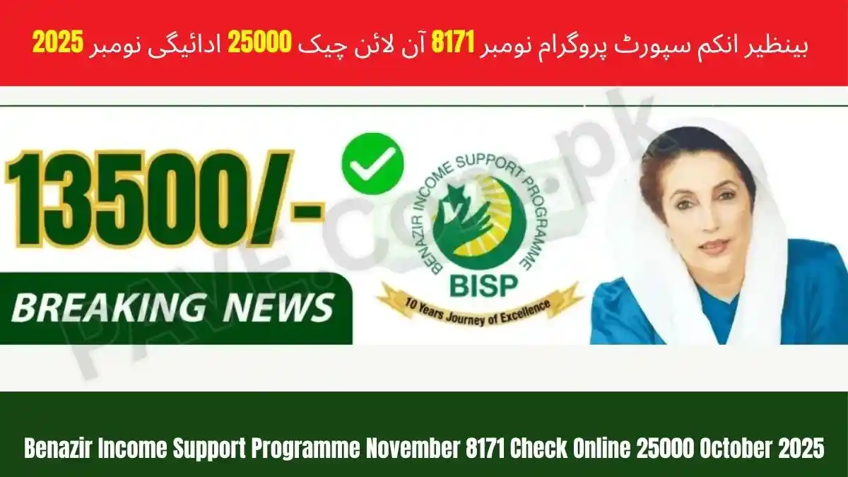 Benazir Income Support Programme November 8171 Check Online 25000 2025 1 Benazir Income Support Programme November