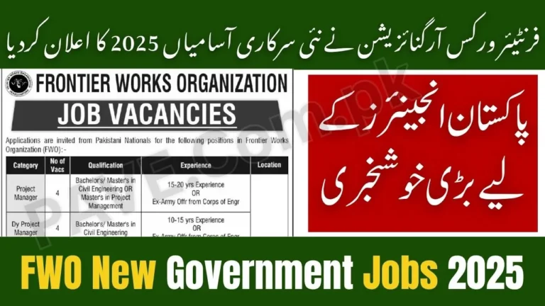 Breaking News: Frontier Works Organization FWO Announces New Government Jobs 2025 Apply Online 7 FWO Announces New Government Jobs 2025