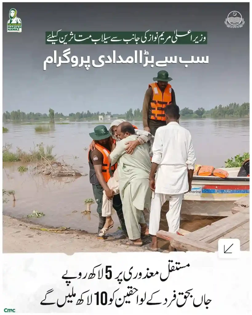 Breaking News! Flood Relief Cheques Distribution Starts from 17 October – CM Maryam Nawaz Launches Major Aid Program 3 Financial Assistance