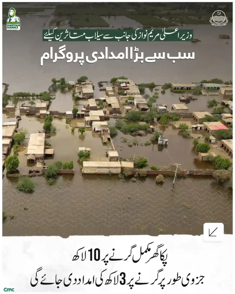 Breaking News! Flood Relief Cheques Distribution Starts from 17 October – CM Maryam Nawaz Launches Major Aid Program 2 Flood Relief Program