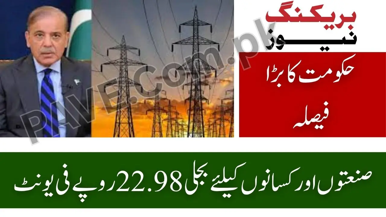 Breaking News: Govt Announces Cheaper Electricity for Industrial and Agricultural Sectors for Next 3 Years 1 Govt Announces Cheaper Electricity for Industrial and Agricultural Sectors for Next 3 Years