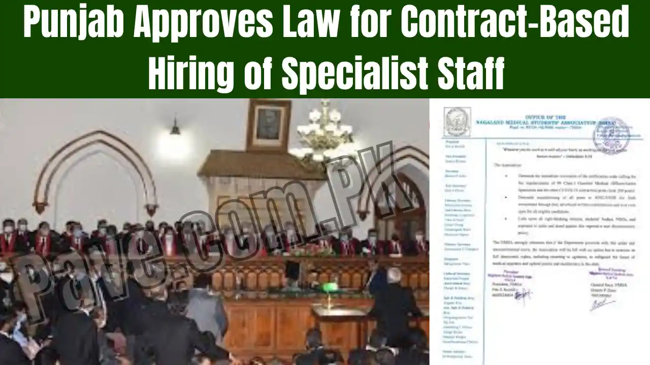 Latest Updates: Punjab Approves Law for Contract-Based Hiring of Specialist Staff 1 Punjab Approves Law for Contract-Based Hiring of Specialist Staff