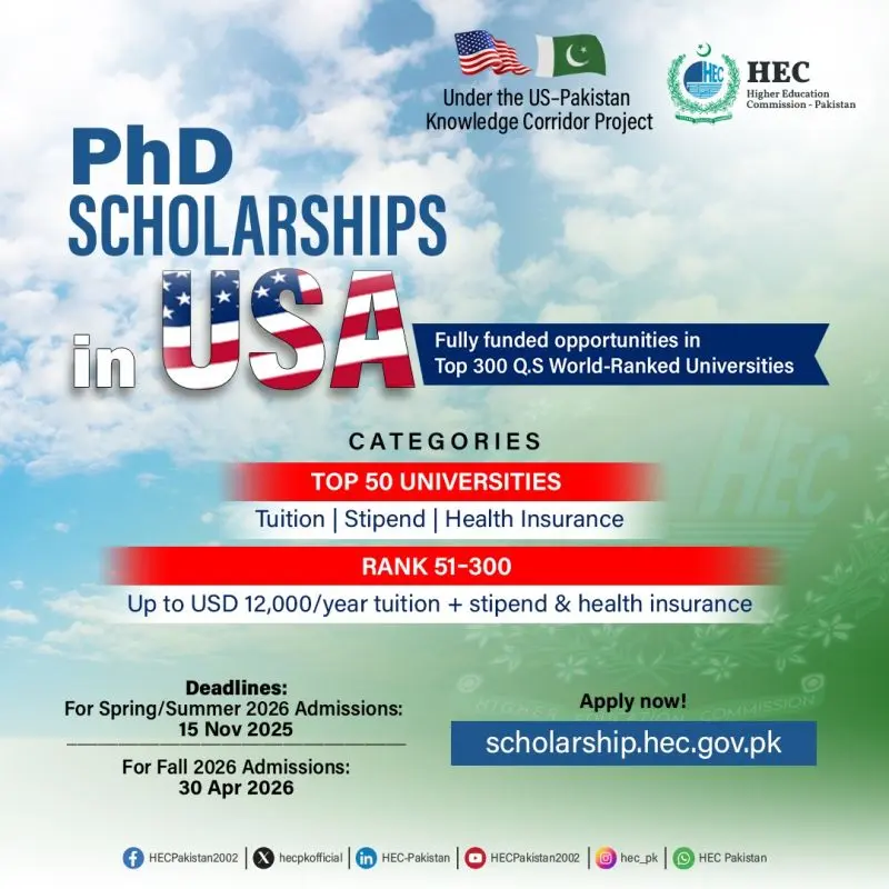 HEC PhD Scholarships in USA 2025
