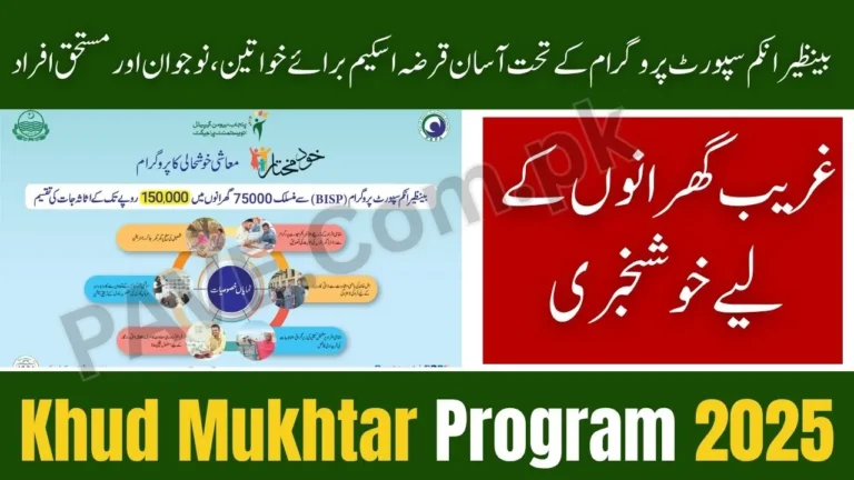 Khud Mukhtar Program 2025 – Apply Now for Rs. 1.5 Lakh Interest-Free Loan under BISP Scheme 3 Khud Mukhtar Program 2025
