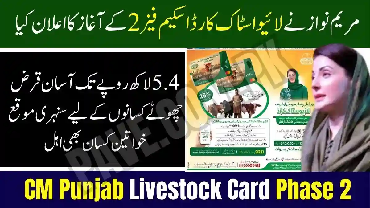 Maryam Nawaz Announces Livestock Card Scheme Phase 2 — Get Rs 540,000 Loan on Easy Installments 2025 1 Maryam Nawaz Announces Livestock Card Scheme Phase 2