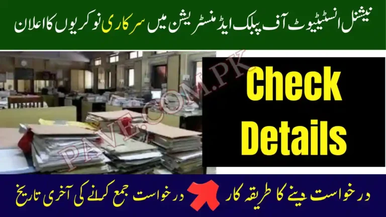 National Institute of Public Administration (NIPA) Islamabad Announces Multiple Government Job Vacancies — Apply Now for BPS-01 to BPS-16 Positions 9 National Institute of Public Administration (NIPA) Islamabad Announces Multiple Government Job Vacancies