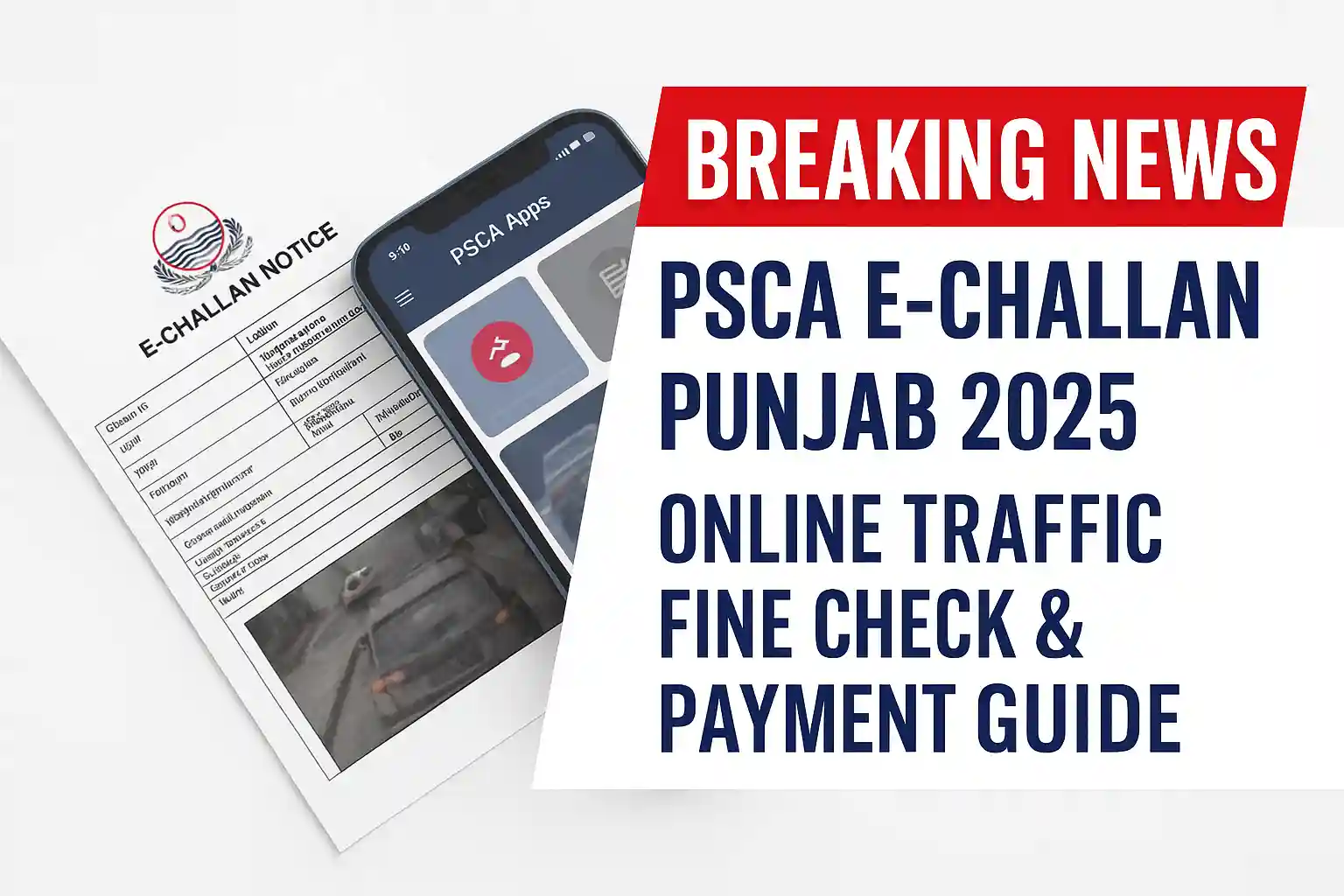 Breaking News: PSCA E-Challan Punjab 2025 – Online Traffic Fine Check & Payment Guide 1 PSCA E-Challan Punjab 2025