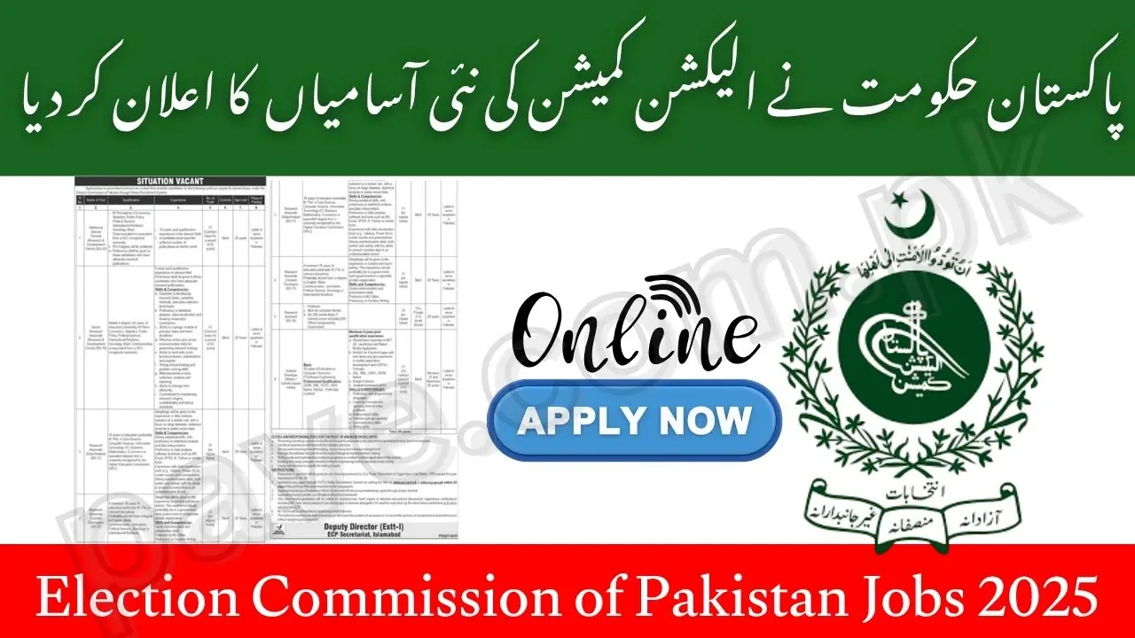 Breaking News: Pakistan Govt Announced ECP Jobs 2025 – Apply Online at jobs.ecp.gov.pk 1 ECP Announces Multiple New Vacancies 2025
