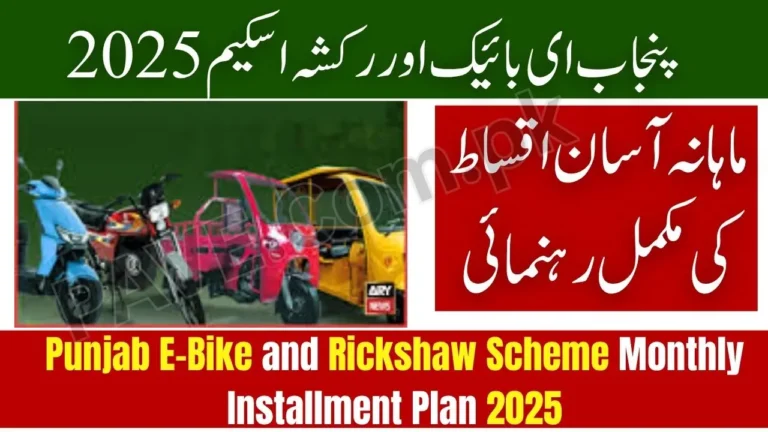 Punjab E-Bike and Rickshaw Scheme Monthly Installment Plan 2025 – Full Repayment Guide 7 Punjab E-Bike and Rickshaw Scheme Monthly Installment Plan 2025