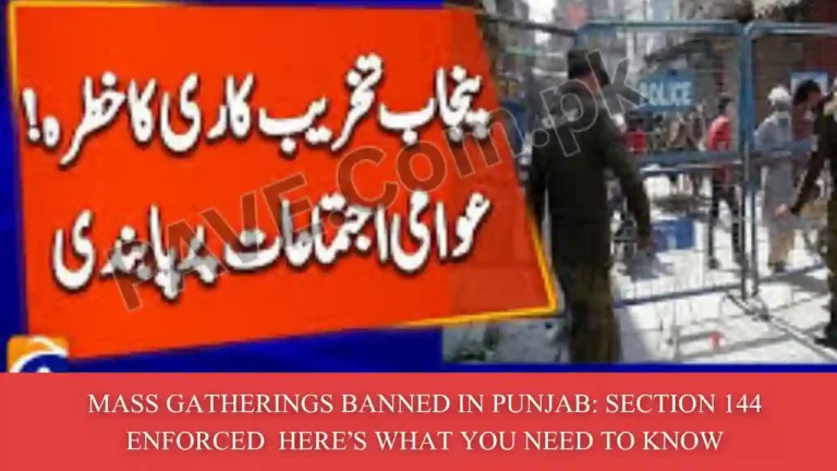 Punjab Mass Gathering Ban Section144