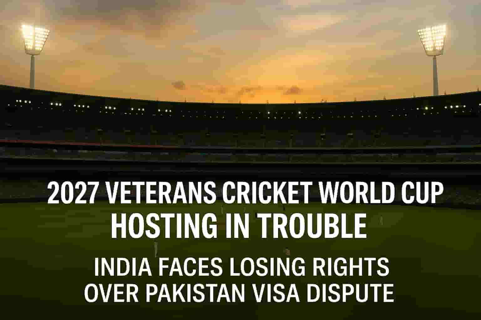 2027 Veterans Cricket World Cup in Trouble – India Likely to Lose Hosting Rights Over Pakistan Visa Issue 1 2027 Veterans World Cup India Hosting Rights Pakistan Visa Issue