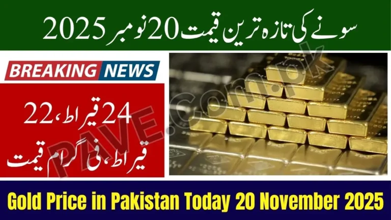 Gold Price in Pakistan Today 20 November 2025
