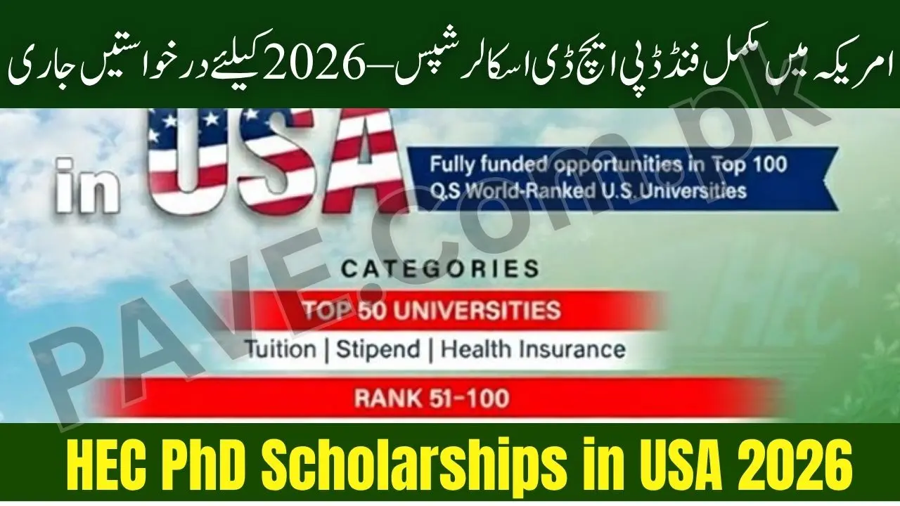 HEC PhD Scholarships in USA 2026 Announced – Fully Funded Seats in Top 100 Universities 1 HEC PhD Scholarships in USA 2026