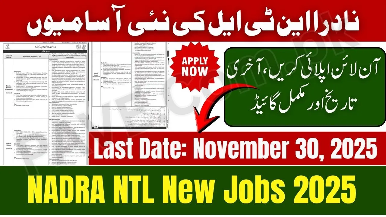 Breaking News: NADRA NTL Announces New Director and Deputy Director Jobs 2025 1 NADRA NTL Announces New Director and Deputy Director Jobs 2025