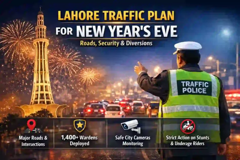 Lahore Traffic Plan Announced for New Year’s Eve