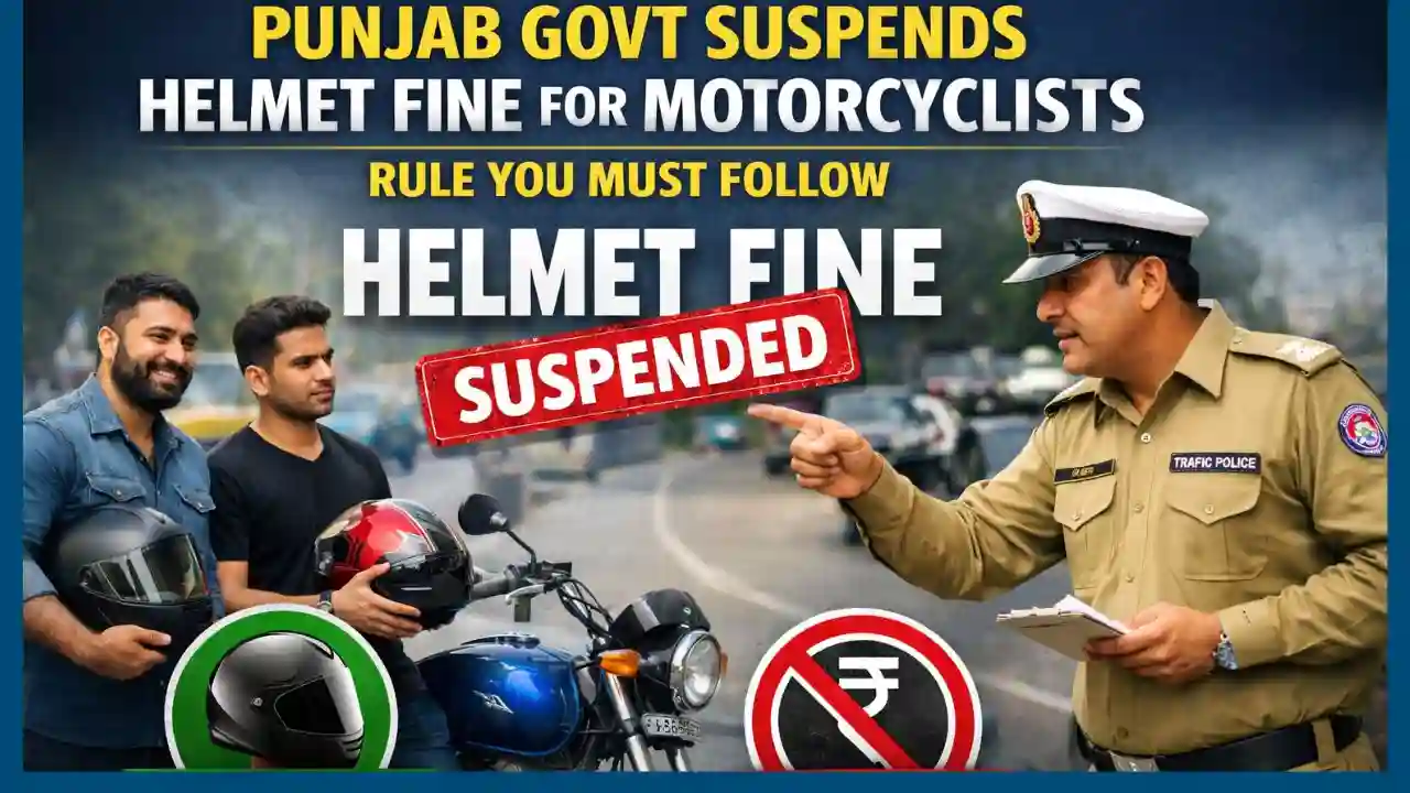 Punjab Govt Suspends Helmet Fine for Motorcyclists – Rule You Must Follow