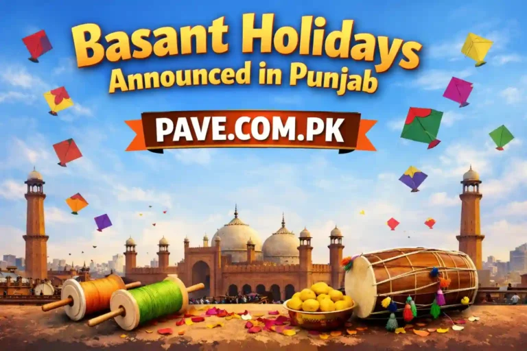 Basant Holidays Announced in Punjab – How Many Days Off Will the Public Get? 6 Basant Holidays Announced in Punjab