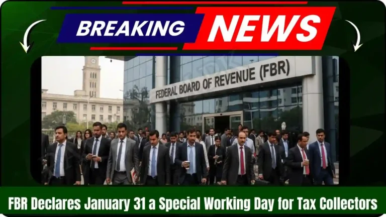 FBR Declares January 31 a Special Working Day for Tax Collectors