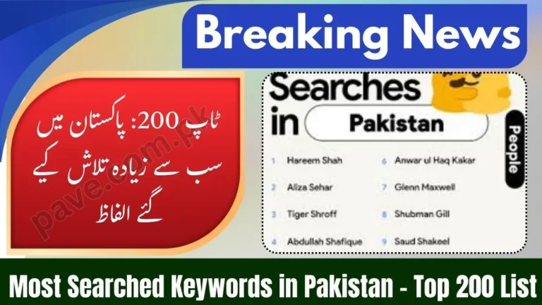 Top 200 Most Searched Keywords in Pakistan – Explore All Trending Keywords