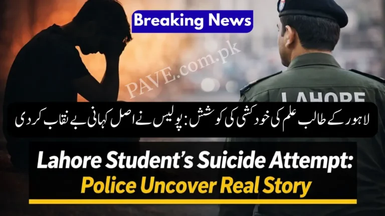 Lahore Student’s Suicide Attempt: Police Uncover Real Story 3 Lahore Student’s Suicide Attempt