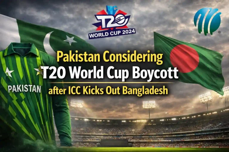 Pakistan Considering T20 World Cup Boycott after ICC kicks out Bangladesh