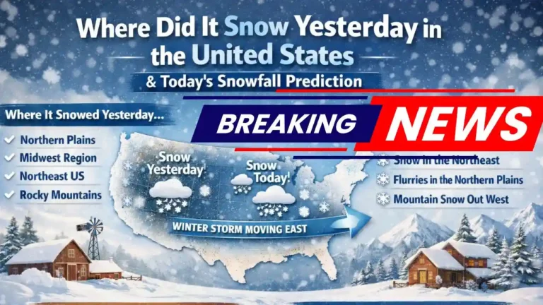 Where did it Snow Yesterday in the United States and Today’s Snowfall Prediction 5 Where did it Snow Yesterday in the United States and Today’s Snowfall Prediction