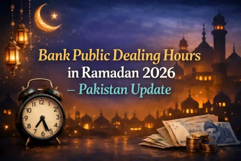 Bank Public Dealing Hours in Ramadan 2026 – Pakistan Update