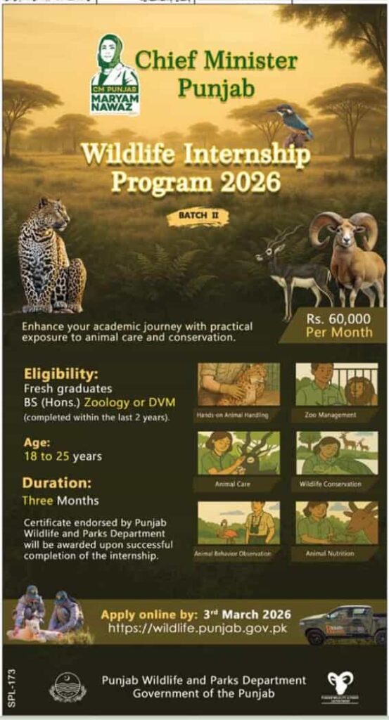 CM Punjab Wildlife Internship Program 2026 – Apply Online, Eligibility & Stipend Details 6 CM Wildlife Internship Program 2026