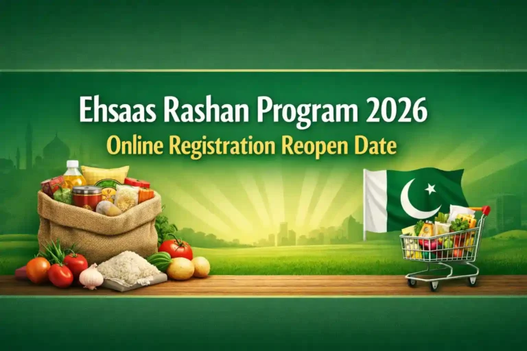 Ehsaas Rashan Program 2026 Online Registration Reopen Date