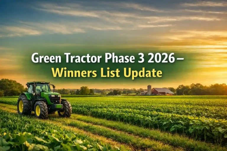 Green Tractor Phase 3 قرعہ اندازی نتیجہ 2026 – Winners List Update 16 Green Tractor Phase 3 قرعہ اندازی نتیجہ 2026 – Winners List Update