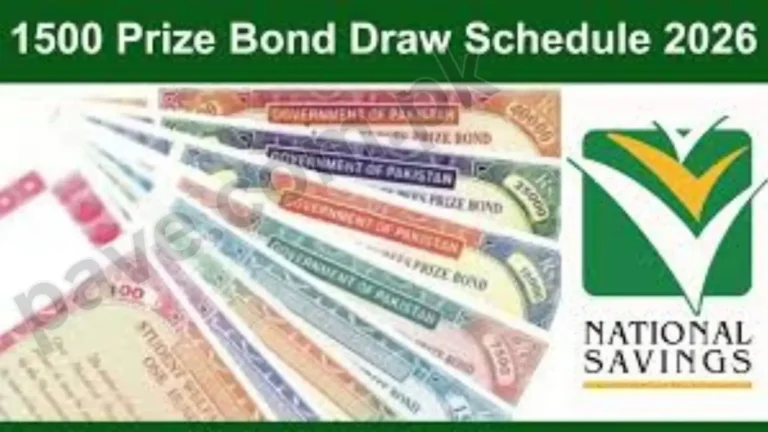 Prize Bond Schedule 2026 & 1500 Prize Bond List – National Savings Official Update 11 Prize Bond Schedule 2026 & 1500 Prize Bond List – National Savings Official Update