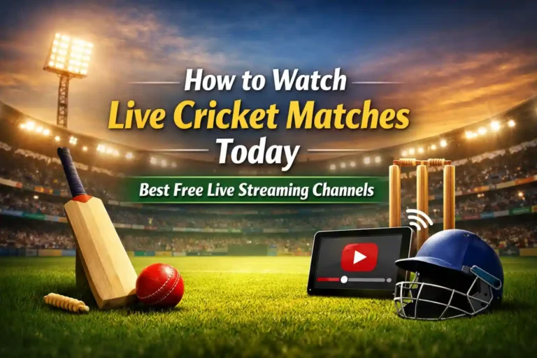 How to Watch Live Cricket Matches Today – Best Free Live Streaming Channels