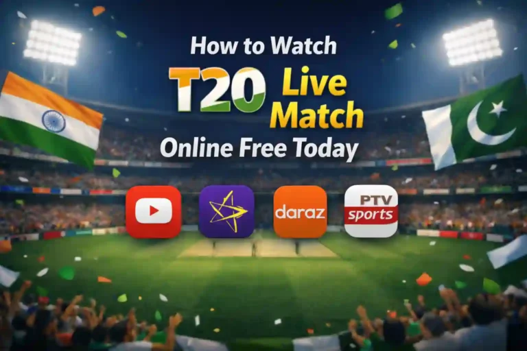 How to Watch T20 Live Match Online Free Today