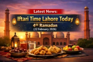 Latest News: Iftari Time Lahore Today 4th Ramadan (22 February 2026) 4 Iftari Time Lahore Today 4th Ramadan (22 February 2026)