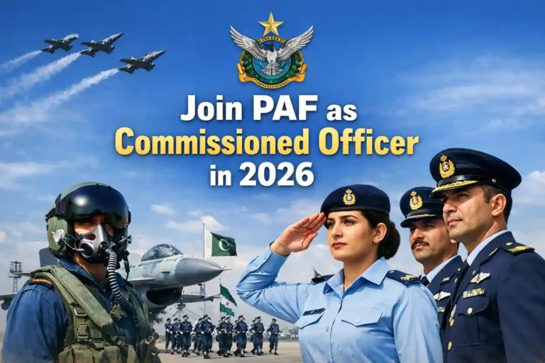 Join PAF as Commissioned Officer in 2026 Step by Stey Guide
