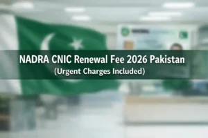 NADRA CNIC Renewal Fee 2026 Pakistan (Urgent Charges Included) 12 NADRA CNIC Renewal Fee 2026 Pakistan (Urgent Charges Included)