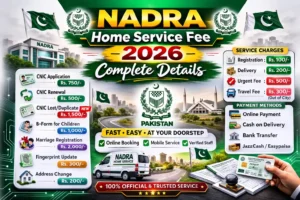 NADRA Home Service Fee 2026 Complete Details 15 NADRA Home Service Fee 2026 Complete Details