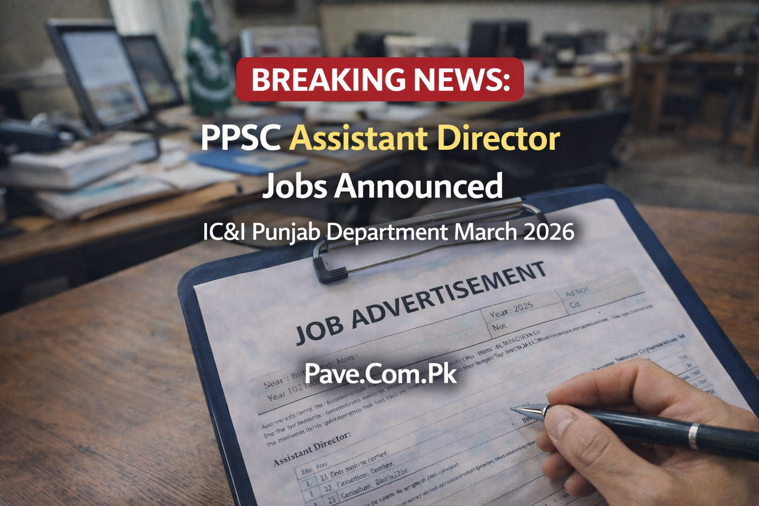 PPSC Announces Vacancies Of Assistant Directors in IC&I Punjab Department March 2026 1 PPSC Announces Vacancies Of Assistant Directors in ICI Punjab Department March 2026