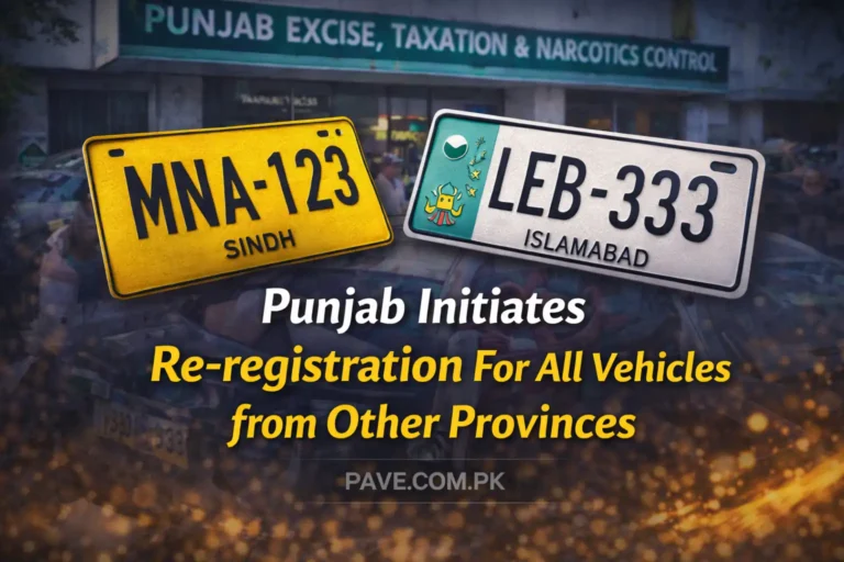 Punjab Initiates Re-registration For All Vehicles from Other Provinces