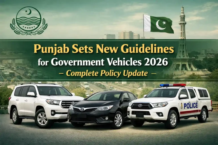 Punjab Sets New Guidelines for Government Vehicles 2026 – Complete Policy Update 11 Punjab Sets New Guidelines for Government Vehicles 2026