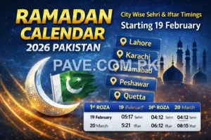 Ramadan Calendar 2026 Pakistan – Complete Sehri & Iftar Timetable (Starting 19 February 2026) 3 Ramadan Calendar 2026 Pakistan – Complete Sehri & Iftar Timetable (Starting 19 February 2026)