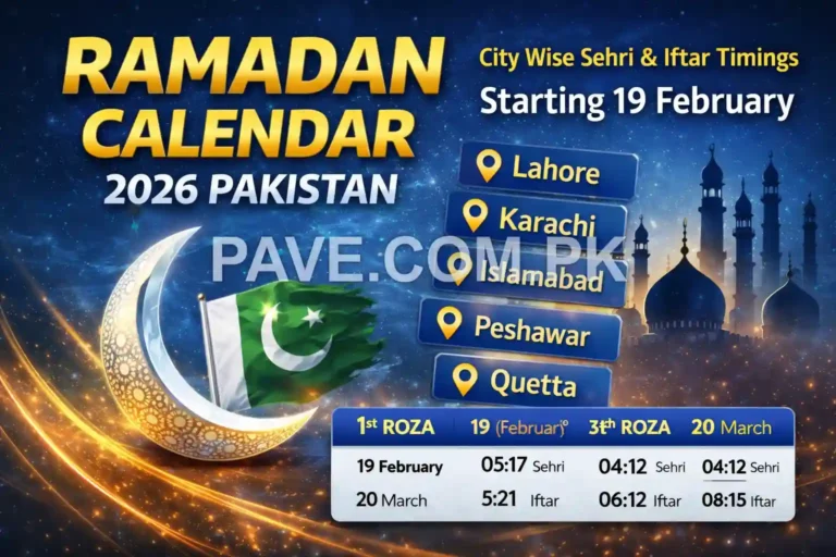 Ramadan Calendar 2026 Pakistan – Complete Sehri & Iftar Timetable (Starting 19 February 2026) 11 Ramadan Calendar 2026 Pakistan – Complete Sehri & Iftar Timetable (Starting 19 February 2026)
