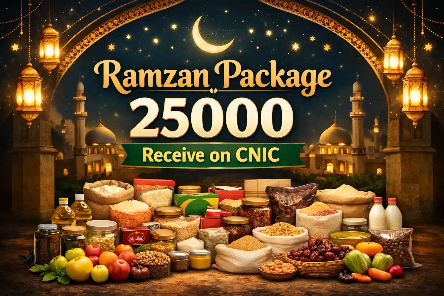 Ramzan Package 25000 Receive on CNIC